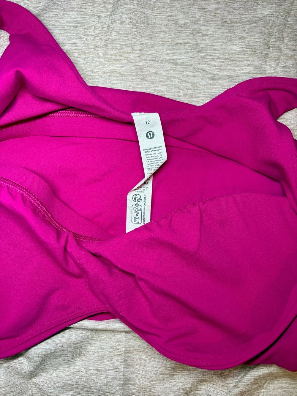 Lululemon Align Tank Top Wild Berry Magenta Pink 12 Nulu Built In Bra Crop Gym
